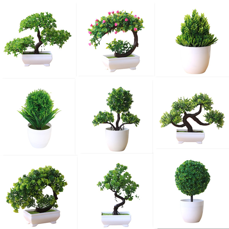 Bonsai Garden Sushi - 1pc 人工植物盆栽小さな木シミュレーション植物造花テーブル鉢植え装飾品家の装飾ホテルの庭の装飾