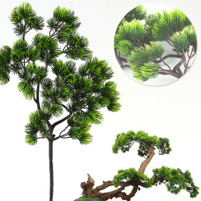 Bonsai Garden Sushi - 42 センチメートル人工植物松の枝緑の葉偽植物ホーム松盆栽アクセサリー結婚式のフラワーアレンジメントの装飾