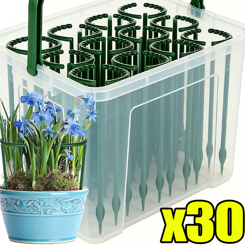 Bonsai Garden Tools - 30-1 個プラスチック植物サポート半円形パイルフレーム固定ロッドホルダーガーデニングアレンジメント花登山ブラケット盆栽ツール