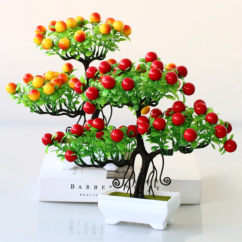Bonsai Garden Sushi - 人工の小さな盆栽植木鉢,偽の植物,花,富,果物,鉢植えの装飾品,家,部屋,テーブル,ホテル,庭の装飾