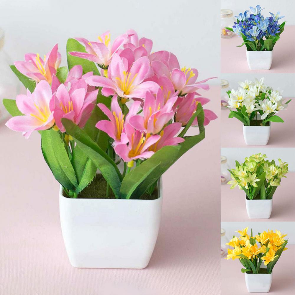 15cm 人工ユリの花 植物 ホームガーデン オフィス カフ - Bonsai Garden Cafe のレビューと価格