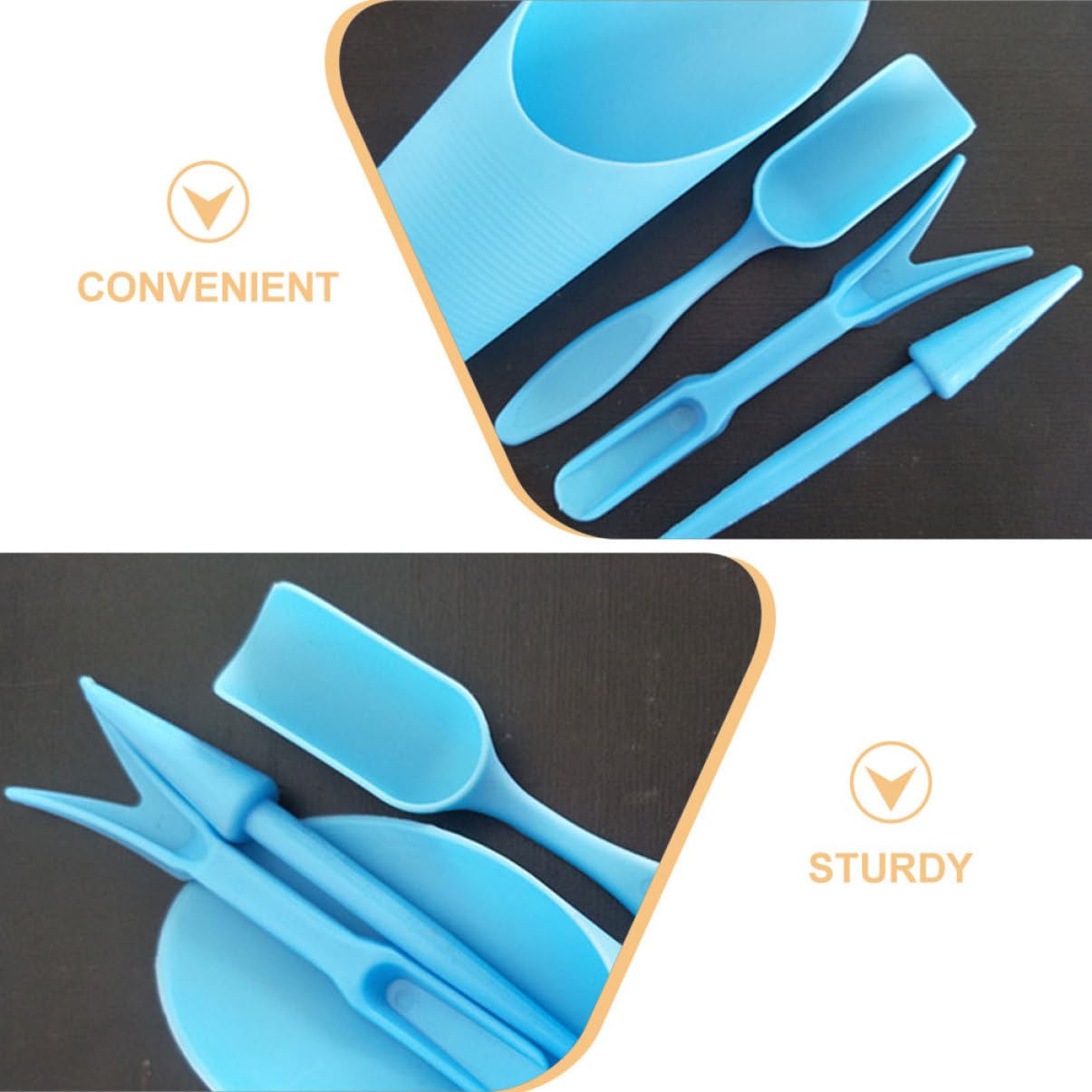 4 ピース/セット、プラスチック耐久性のあるバケツシャベル鉢 - Bonsai Garden Tools のレビューと価格