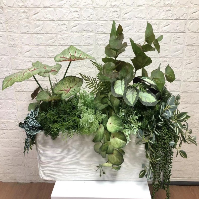 人工花の植物,緑の木,竹の盆栽,屋外の庭の壁,リビングルーム - Bonsai Garden Sushi のレビューと価格