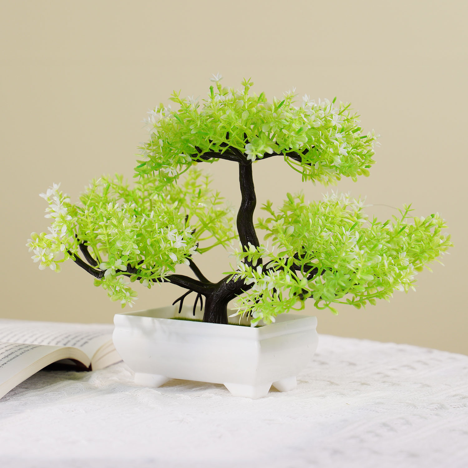 人工盆栽の小さな木、シミュレーションポット植物、偽の花、テー - Bonsai Garden Sushi のレビューと価格