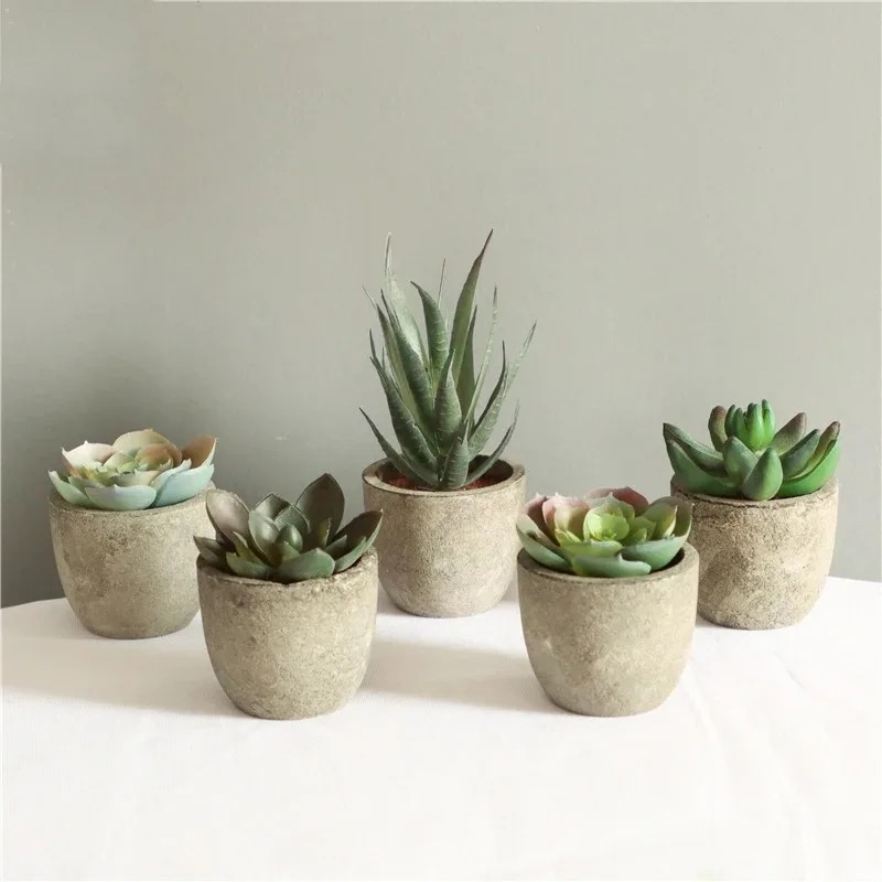 ミニ人工アロエ植物盆栽小さな模擬木鉢植え造花オフィステーブル - Bonsai Garden Sushi のレビューと価格