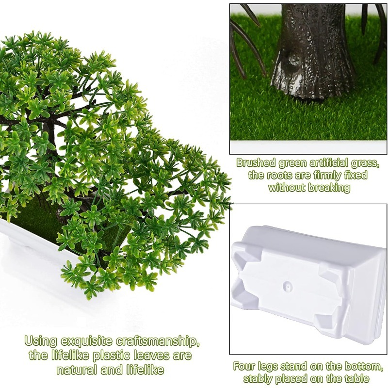 人工植物盆栽模擬木鉢植え造花テーブルポーチ鉢植え装飾品ホーム - Bonsai Garden Sushi のレビューと価格