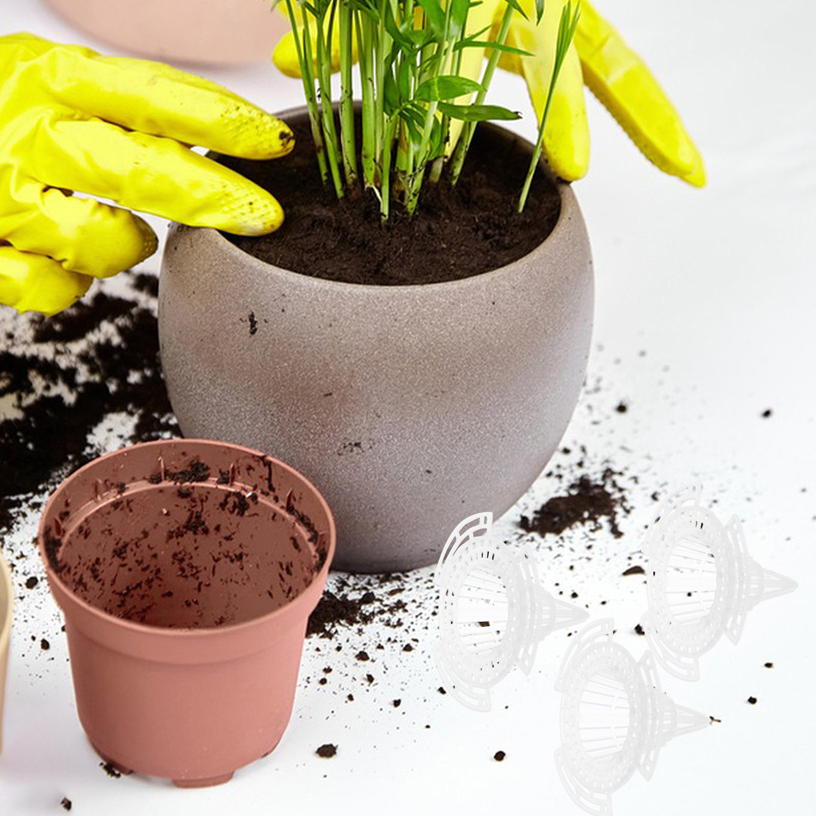 20個入り、円錐形の花鉢用穴あけネットパッド、PVC製排水ガ - Bonsai Garden Cafe のレビューと価格