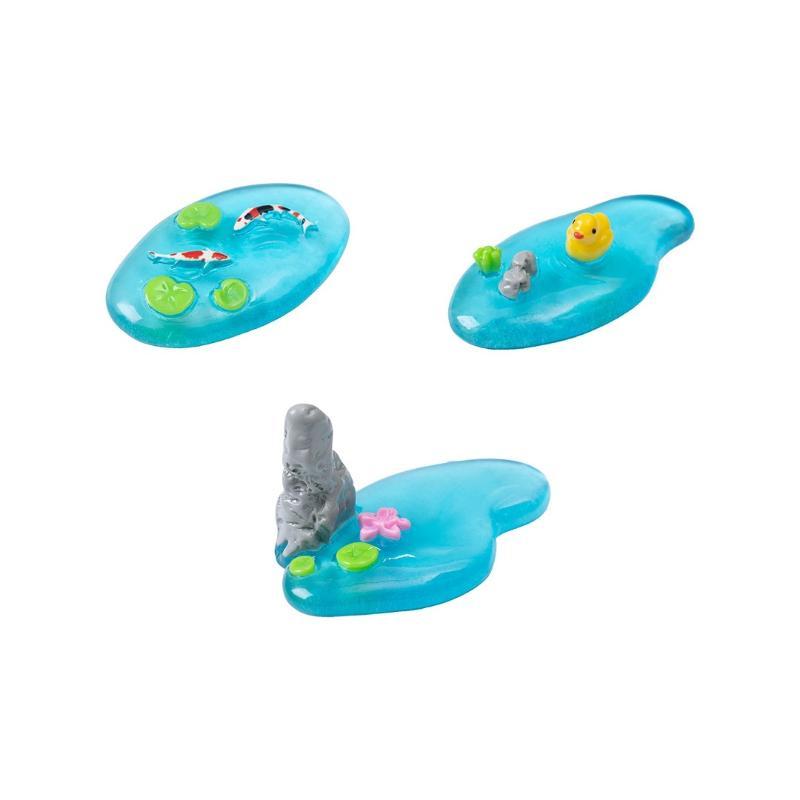 ミニ樹脂製池飾り、鯉、アヒル、蓮のデザイン、滑らかな質感、庭 - Bonsai Koi Garden のレビューと価格