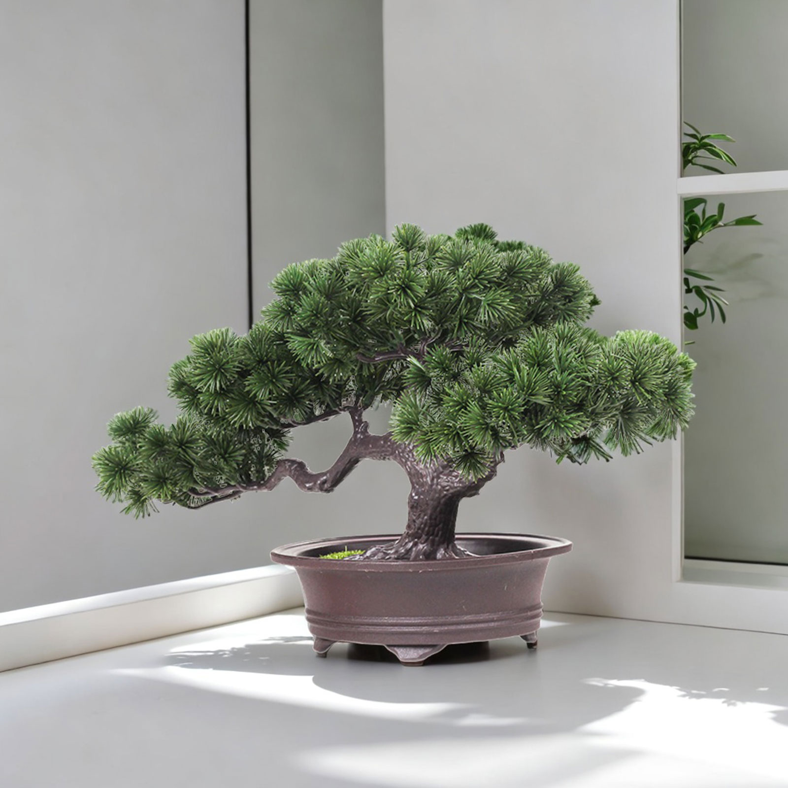 人工盆栽偽の木鉢植え緑の装飾デスクトップディスプレイリビング - Bonsai Garden Sushi のレビューと価格