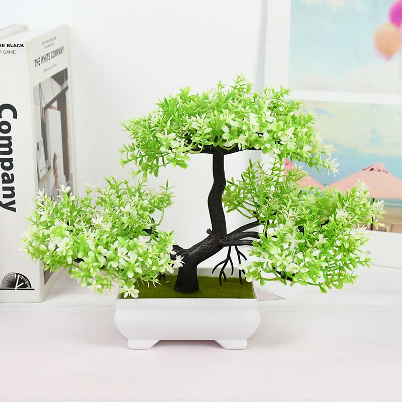 人工植物盆栽小さなツリーポット偽の植物の花鉢植えの装飾品ホー - Bonsai Garden Sushi のレビューと価格