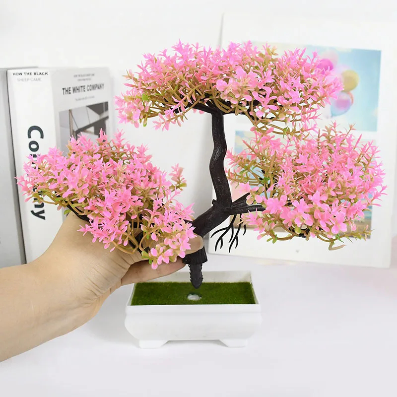 人工植物盆栽小さなツリーポット偽の植物の花鉢植えの装飾品ホー - Bonsai Garden Sushi のレビューと価格