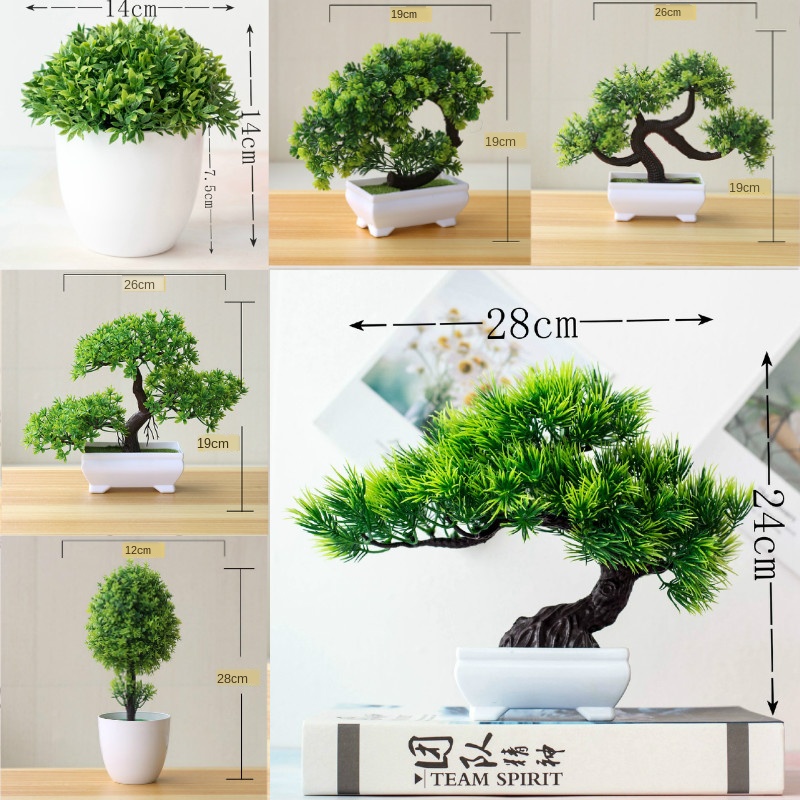 新緑人工植物盆栽小さな木草花鉢植え盆栽ハロウィン結婚式クリス - Bonsai Garden Sushi のレビューと価格