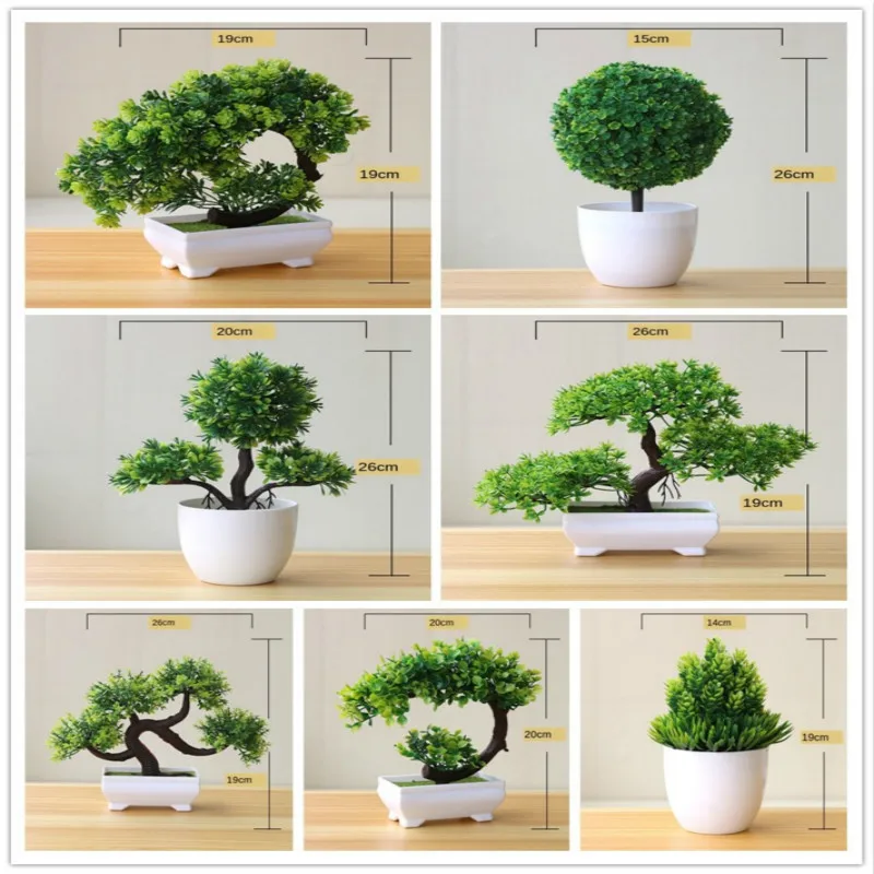 鉢植えの人工植物盆栽,小さな緑の木,庭の装飾のための偽の花, - Bonsai Garden Sushi のレビューと価格